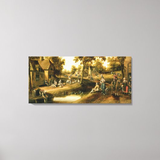 Een dorp canvas afdruk (Voorkant)