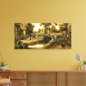 Een dorp canvas afdruk (Insitu (Woonkamer))