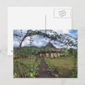Een dorp in de Hooglanden, Goroka, Papoea-Nieuw Briefkaart (Voorkant / Achterkant)