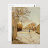 Een dorp in de winter door Alfred Sisley Briefkaart (Voorkant / Achterkant)