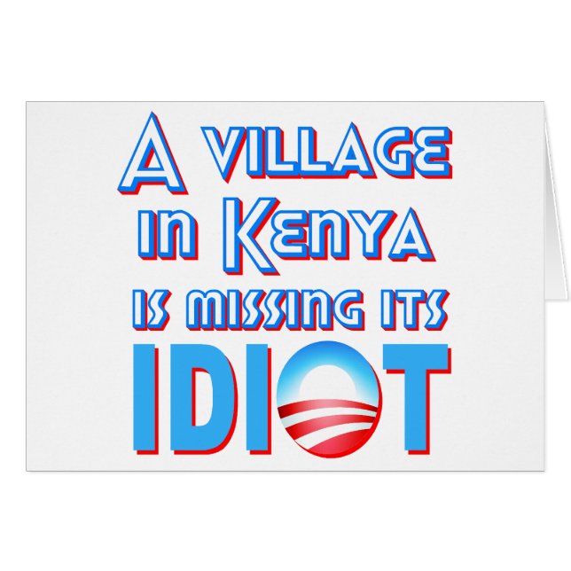 Een dorp in Kenia mist zijn Idiot Obama (Voorkant Horizontaal)