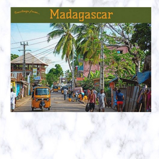 Een dorp in Madagaskar Briefkaart