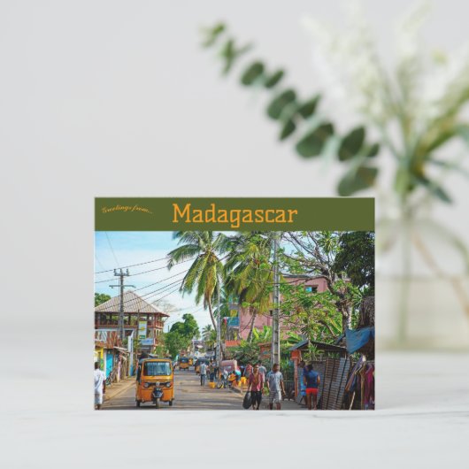 Een dorp in Madagaskar Briefkaart (Staand voorkant)