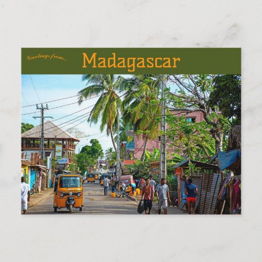 Een dorp in Madagaskar Briefkaart (Voorkant)