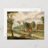 Een dorpslandschap briefkaart (Voorkant / Achterkant)