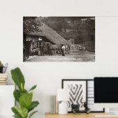 Een dorpsmid die een paard laat zien poster (Thuiskantoor)
