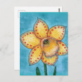 Een Dotty Daffodil Briefkaart (Voorkant / Achterkant)