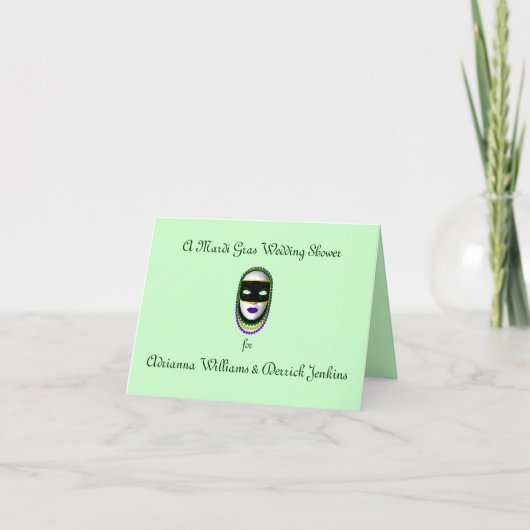Een douche van het Huwelijk van Mardi Gras (Voorkant)