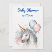 Een douche van regenbogen en Unicorns Kaart (Voorkant)