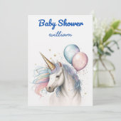 Een douche van regenbogen en Unicorns Kaart (Staand voorkant)