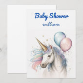 Een douche van regenbogen en Unicorns Kaart (Voorkant / Achterkant)