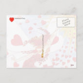 Een douche van rode harten van de Valentijnse fee Feestdagenkaart (Achterkant)