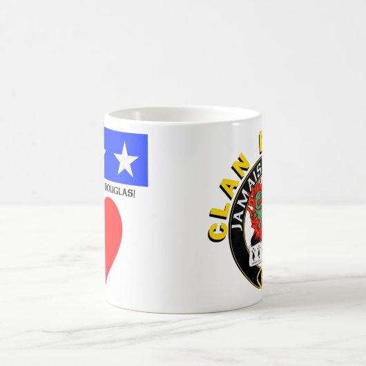 Een DOUGLAS! mok met een Douglas Badge (Center)