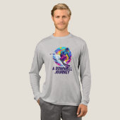 Een downhill-skiër Tri-Blend shirt (Voorkant)
