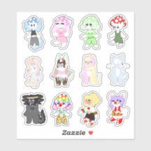 Een dozen Schattige Sticker