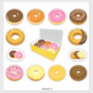 Een dozijn donuts sticker