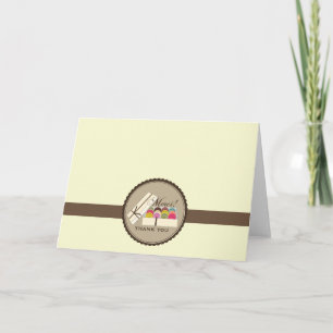 Één Dozijn Franse Macarons Merci dankt u kaardt Bedankkaart