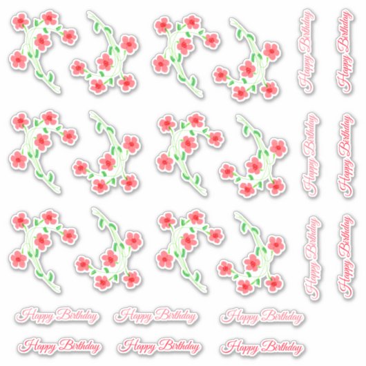 Een dozijn gelukkige verjaardagen sticker (Voorkant)