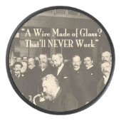 Een draad gemaakt van Glass Humoureus Tech Hockey Puck (Voorkant)