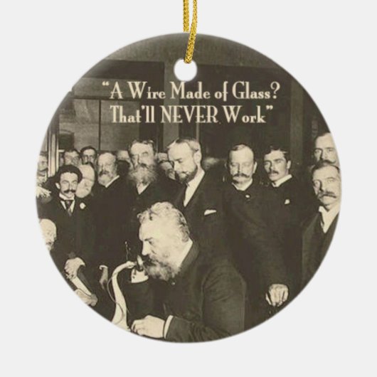 Een draad gemaakt van Glass Humoureus Tech Keramisch Ornament (Voorkant)