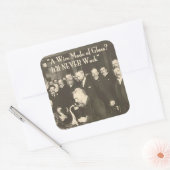 Een draad gemaakt van Glass Humoureus Tech Vierkante Sticker (Envelop)