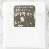 Een draad gemaakt van Glass Humoureus Tech Vierkante Sticker (Tas)