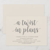 Een draai in de plannen, Trouwdatum wijzigen Kaart (Voorkant / Achterkant)