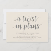 Een draai in de plannen, Trouwdatum wijzigen