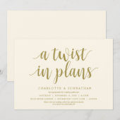 Een draai in de plannen, Trouwdatum wijzigen Kaart (Voorkant / Achterkant)