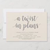 Een draai in plannen, Bruiloft Verander de datum Kaart (Voorkant)