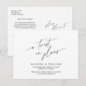 Een draai in plannen, uitstellen van weddenschap briefkaart (Voorkant / Achterkant)