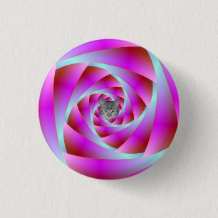 Een Draai van Blauw en Roze Ronde Button 3,2 Cm