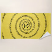 Een draai van pi-afbeelding op een strandlaken (Voorkant)