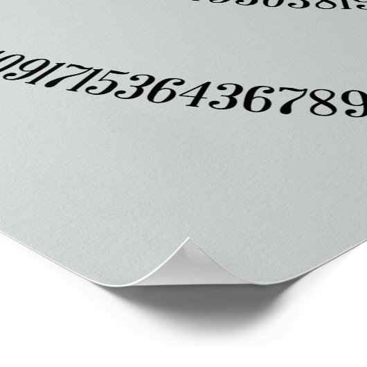 Een Draai van Pi klikt aanpast om Grijze Kleur te Poster (Hoek)