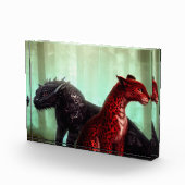 Een draak en een griffioen, vriend of vijand? fotoblokken (Rechts)