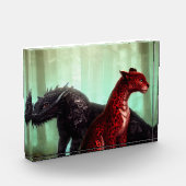 Een draak en een griffioen, vriend of vijand? fotoblokken (Links)