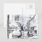Een draak in een workshop briefkaart (Voorkant / Achterkant)