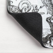 Een draak in een workshop muismat (Hoek)