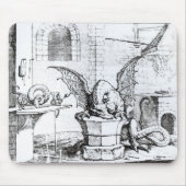 Een draak in een workshop muismat (Voorkant)