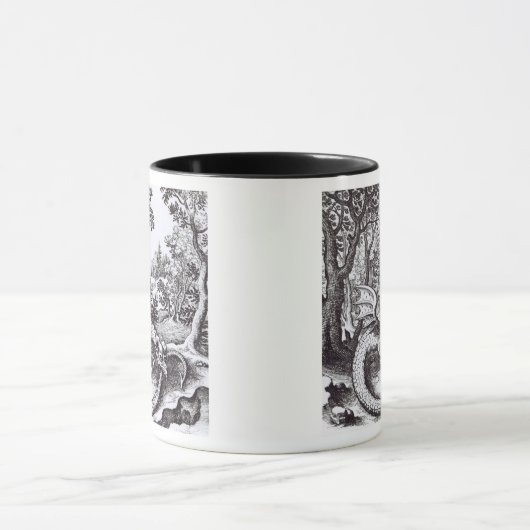 Een draak in het bos mok (Midden)