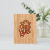 Een draak in het oosten van Bamboo Briefkaart (Staand voorkant)