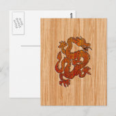 Een draak in het oosten van Bamboo Briefkaart (Voorkant / Achterkant)