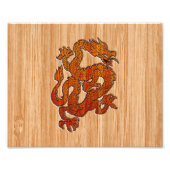 Een draak in het oosten van Bamboo Foto Afdruk (Voorkant)