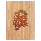 Een draak in het oosten van Bamboo Klembord (Achterkant)