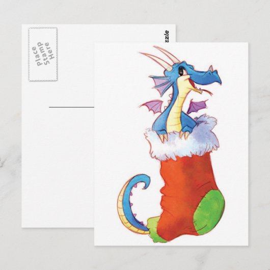 Een draak in mijn stoppen briefkaart (Voorkant / Achterkant)