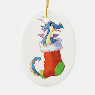 Een draak in mijn stoppen keramisch ornament
