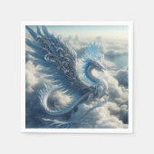 Een draak omringd door wolken servet (Voorkant)