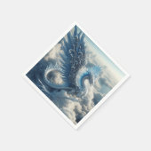 Een draak omringd door wolken servet (Hoek)