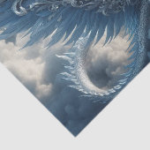 Een draak omringd door wolken tissuepapier (Detail)