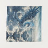 Een draak omringd door wolken wandkleed (Voorkant (horizontaal))